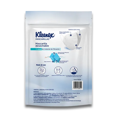 Kleenex Mascarillas 1pza vista trasera